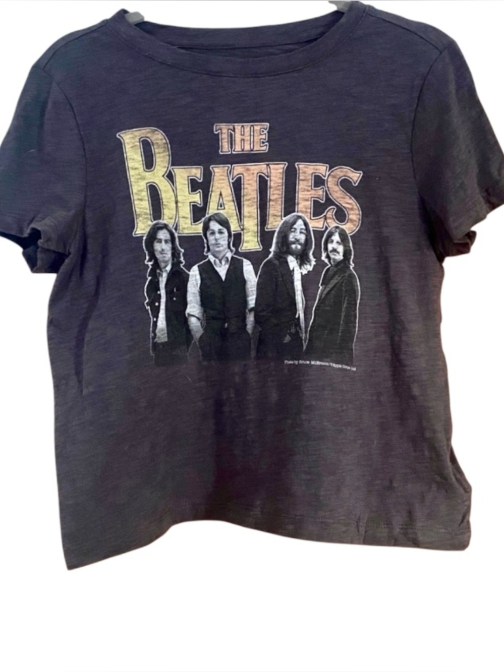 GAP x The Beatles Graphic Band Tee Womens M Dark Gray Licensed Rock Tee NWT
